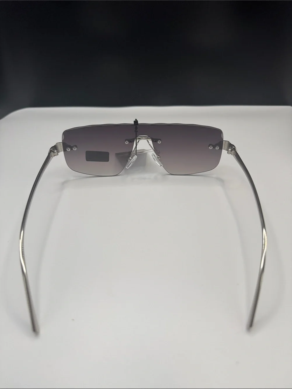 Purple Gradient Rimless Sunglasses - Stylish Men’s Shades